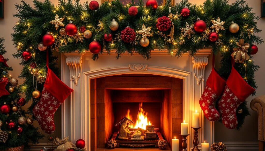 christmas fireplace decor