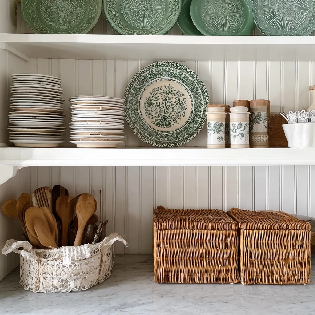 Beautiful Kitchen Organization Ideas Rattan Baskets