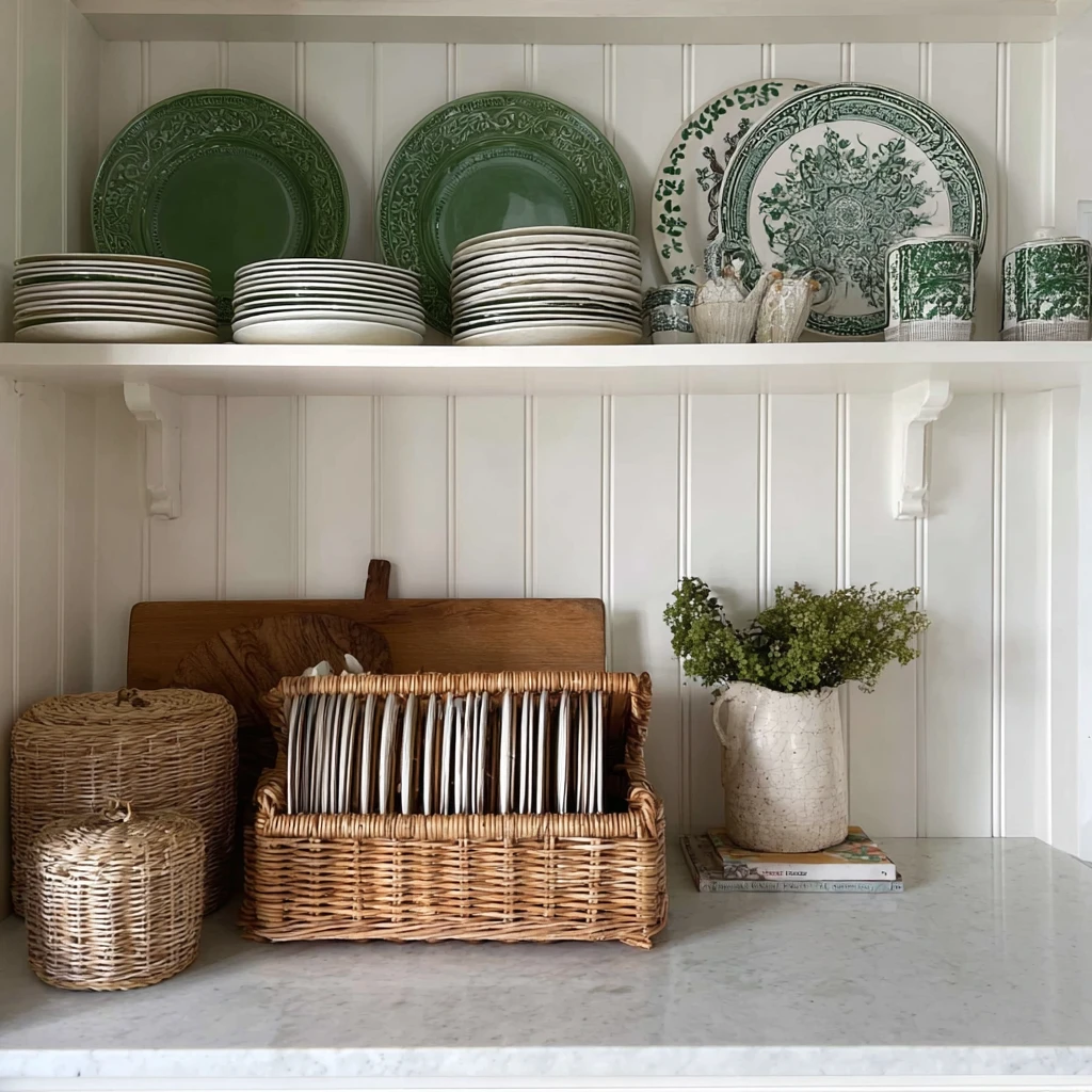 Beautiful Kitchen Organization Ideas Rattan Baskets
