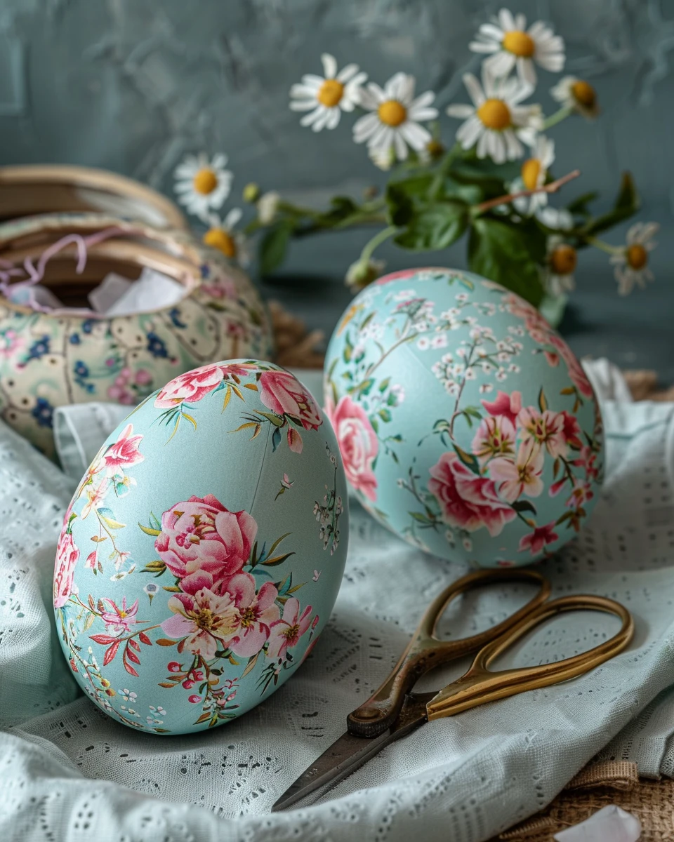 Diy Decoupage Easter Eggs Paper Napkins Spring Craft